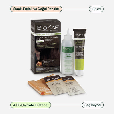 BioKap Nutricolor Delicato Rapid Saç Boyası 135 ml | 4.05 Çikolata Kestane