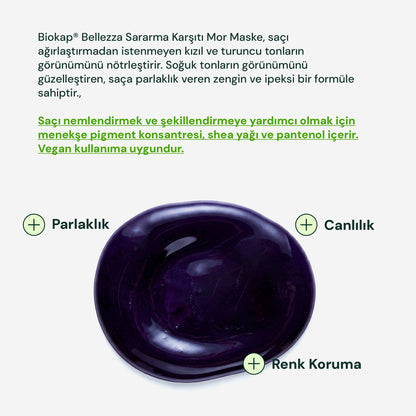 Bellezza Sararma Karşıtı Mor Maske 150 ml