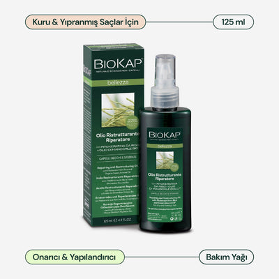 Biokap Bellezza Onarıcı ve Yapılandırıcı Saç Bakım Yağı 125 ml